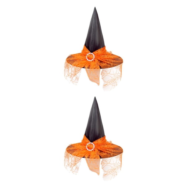Wosthever Sombrero de de Halloween: destaque en la fiesta de disfraces con sombreros de ligeros y exquisitos para Halloween naranja 2Conjunto