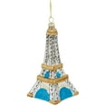 thumbnail image 3 of Northlight 4.75" Silver Eiffel Tower Glittered Christmas Glass Hanging Ornament, 3 of 5