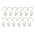 thumbnail image 4 of Utopia Alley HK27SS Rust Proof Zinc Shower Curtain Hooks Rings, Chrome - Set of 12, 4 of 10