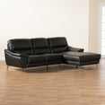 thumbnail image 6 of Baxton Studio Townsend Black Leather Sectional Sofa with Right Facing Chaise, 6 of 6