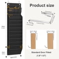 thumbnail image 3 of Over the Door File Organizer, Hanging File Folders Wall Organizer with 10 Large Pockets for Papers, Charts, Mails, Magazine, Office and Back To School Supplies Storage and Organization (Black), 3 of 8