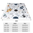 thumbnail image 2 of Yiaed Cartoon Planets Pattern Fleece Throw Blanket,Fleece Throw Blankets for Couch & Bed All Season Use -60"x50", 2 of 6