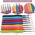thumbnail image 6 of Crochet Kit Multi Size Crochet Hooks Set 0.6mm-6mm, Full Crochet Kit for Beginners Adults, Crochet Hooks Set with Case Accessories - Crochet Gift for Mother & Grandmother (Purple Flower), 6 of 8