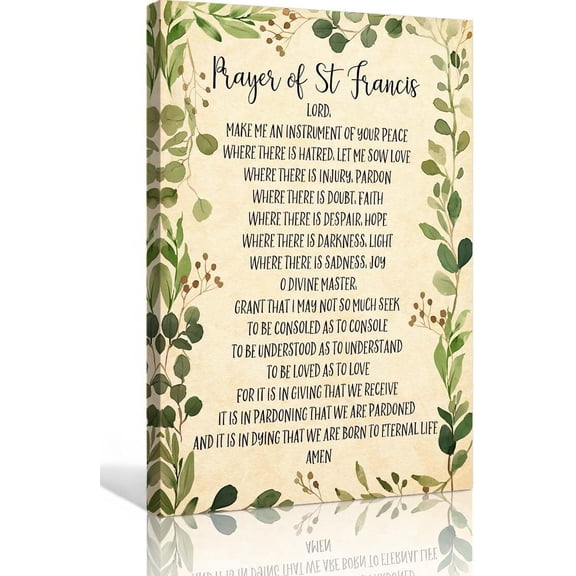 Canvas Wall-Art: 'Make Me an Instrument of Your Peace' Bible Verse