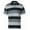 Black, variant on Mens Wide Striped Polo Shirt - Contrasting Collar Short Sleeve Yarn Dye