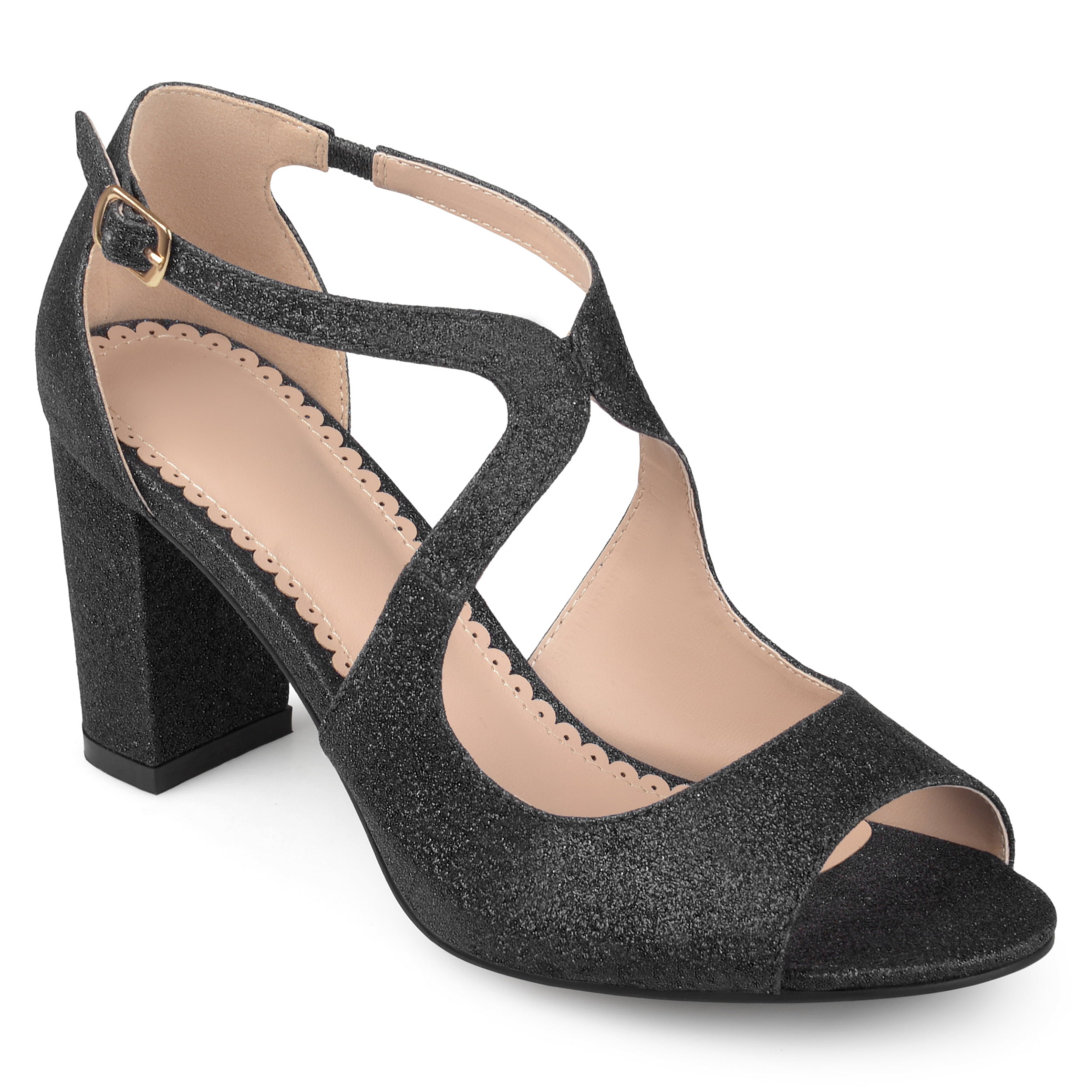 block open toe heels