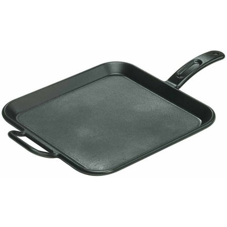 

Lodge 12 Square Griddle Seasoned Cast Iron P12SG3 with assist handle