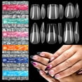 thumbnail image 2 of Natural Looking 600PCS Crystal Matte Tips Full Coverage Art For Daily Wear Office Friendly False Nails, 2 of 9