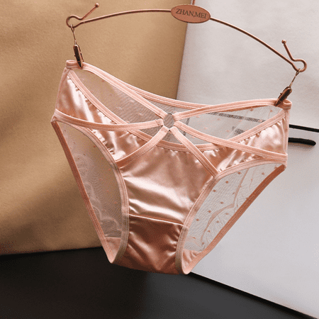 Fulorrnie Underwear for Women Breathable Bikini Comfort Cute Panty Cheeky Drop Waist Elastic Panties Pink M