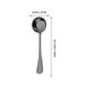 thumbnail image 3 of Cuchara de acero inoxidable 304 de fondo plano con punta redonda para sopa y servir, mango ergonómico, utensilio de cocina para mezclar y comer fácilmente, cuchara duradera apta para lavavajillas par, 3 of 5