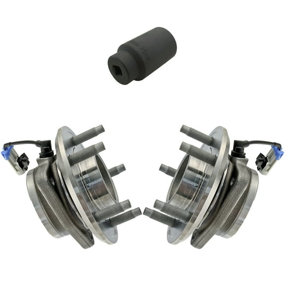 TRQ Front Wheel Hub & Bearing Pair w/ 36mm Socket for Chevy Pontiac Saturn 5 Lug BHA85006 Fits select: 2008-2010 SATURN VUE, 2007-2009 CHEVROLET EQUINOX