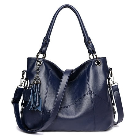 huntermoon Backpack Commuter Messenger Bag Large Capacity Handbag Lady Shoulder Bag Middle-aged PU Female Bag