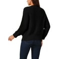 thumbnail image 5 of INSPIRE CHIC Women's Open Front Long Sleeve Knit Casual Cardigan with Pockets M Black, 5 of 5