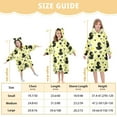 thumbnail image 3 of Dailycode Wearable Blanket Hoodie Oversized Sherpa Flannel Blankets with Pocket for 3-14 Year Old Cute Black Duck, 3 of 7