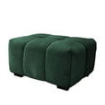 thumbnail image 3 of GZXS Large Rectangular Ottoman with Button Tufted Top & Wood Base - 35.43"L x 27.56"W x 18.11"H, Premium Chenille Fabric, Versatile for Living Room/Bedroom/Apartment (Blue), 3 of 6