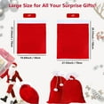 thumbnail image 4 of 2Pcs Christmas Santa Bags Large Sacks Red Velvet Santa Claus Bags Merry Christmas Sack Gift with Drawstring for Holiday Party Supply Xmas Present Storage, 19.69"x27.56" & 27.56"x39.37", 4 of 6