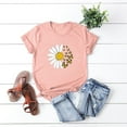 thumbnail image 3 of T-shirt à Manches Courtes à Imprimé Papillon et Marguerite pour Femme, 3 of 3