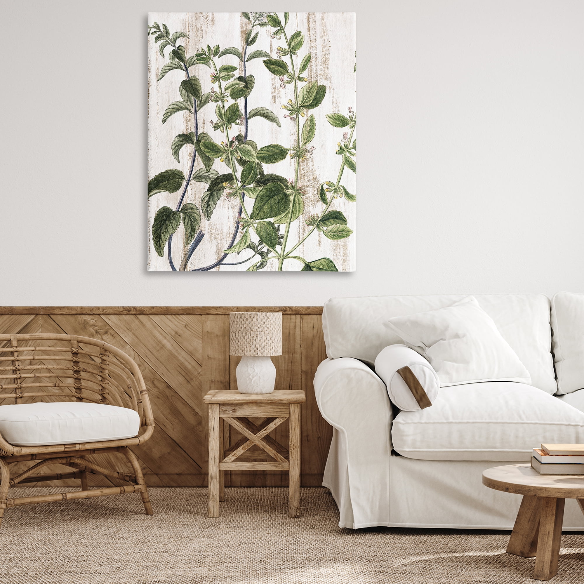 Stupell Industries Rustic Botanical Vines Botanical & Floral Painting Gallery Wrapped Canvas Art Print Wall Art, 36 x 48
