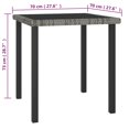 thumbnail image 4 of vidaXL 3 Piece Garden Dining Set Poly Rattan Grey, 4 of 5