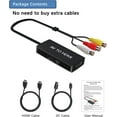 thumbnail image 2 of CAYMULLER RCA to HDMI Converter,  1080P Mini AV Composite to HDMI Adapter, Support PAL/NTSC for PC, Laptop, TV, WII, PS1, PS2, PS3, STB, VHS, VCR, Blue-Ray DVD Players, 2 of 8