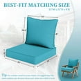 thumbnail image 3 of Pakunoda Outdoor Deep Seat Cushion Set for Patio Furniture, Waterproof & Fade Resistant, 22" L X 22" W X 4" H, Lake Blue, 3 of 7