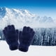 thumbnail image 4 of Guantes sin s unisex, con puños elásticos Antideslizante Invierno Cálido Suave Medio Guantes para Unisex Otoño , Azul oscuro Hugo guantes de medio dedo, 4 of 9