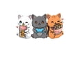 thumbnail image 2 of Camiseta De Mujer Camiseta De Verano Para Mujer Para Viajes En La Calle TrabajoSummer Whiskers, Women's Cute Cat Graphic Tee - Casual Round Neck Short Sleeve T-Shirt, Stretchy & Breathable Polyester, 2 of 6