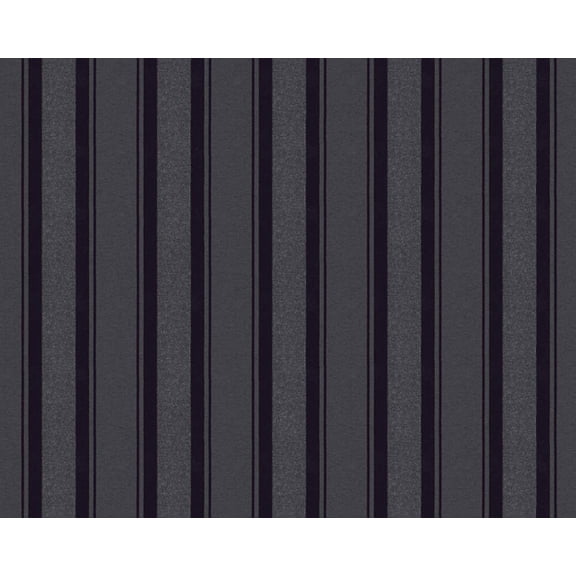 Concord Wallcoverings Textured Wallpaper Stripes Vertical Lines, Black Silver, 21 In x 33 Ft (56 sq. ft), 361673