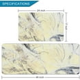 thumbnail image 2 of 2 Pieces Kitchen Rugs, Abstract Anti Fatigue Non Slip Foam Cushioned Grey Yellow Art Modern Painting Comfort Indoor Floor Mat Runner Rug Set for Laundry Office Sink Bathroom (17"X48"+17"X24"), 2 of 6