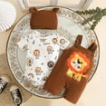 thumbnail image 2 of WUANDIXFA Baby Boy Clothes 3 6 12 18 Months Fall Winter Outfit Short Sleeve Romper Pants Set with Hat,Coffee,0-3 Months, 2 of 9