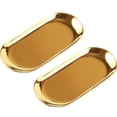 thumbnail image 1 of Bandeja decorativa de acero inoxidable, organizador de cosméticos para platos de joyería, 1 of 5