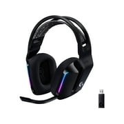 Logitech G733 Lightspeed Wireless Gaming Headset with Suspension Headband, Lightsync RGB, Blue VO!CE mic technology and PRO-G audio drivers - Black