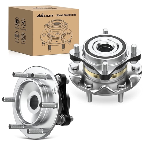 Nilight Front Wheel Bearing and Hub Assembly for Toyota Tacoma 2005-2018, 4Runner 2003-2018, FJ Cruiser 2007-2014, Lexus GX460 2010-2018, GX470 2003-2009, 4WD w/6 Lugs-950-001 2Pack