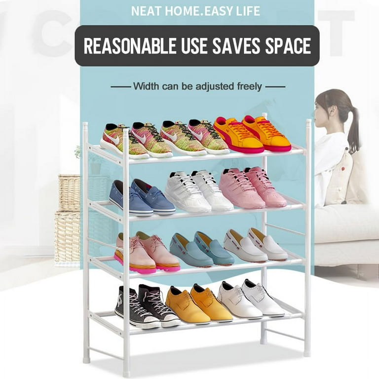 Shoe Rack Free Standing Expandable Adjustable Shoes Organizer