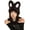 Black, variant on Cute Plush Bunny Ear Beanie Hats for Women Girls Y2K Rabbit Warm Winter Hat Skull Cap