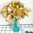 thumbnail image 3 of huntermoon 1pcs Latex Flowers Calla Lilies Simulation Plant Arrangement Floral Ornaments DIY Fake Garden Wedding Home Decoration Bouquet, 3 of 14