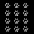 thumbnail image 1 of Set of 12 Mini Paw Print Dog Cat Iron On Rhinestone Bling Crystal T-Shirt Transfers by JCS Rhinestones, 1 of 4