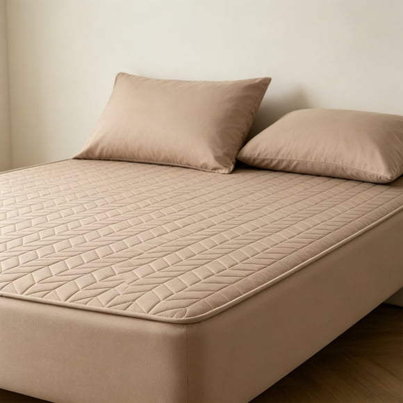 EQWLJWE Bed Canopies Runners Quilted Waterproof Bed Cover Complete Set for Mattress Protection Summer Ice Silk Mat