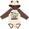 thumbnail image 3 of Inktastic My Best Friend is My Daddy with Hearts Boys or Girls Long Sleeve Baby Bodysuit, 3 of 5