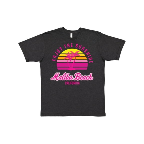 Inktastic Summer Enjoy the Sunshine Malibu Beach California in Pink T-Shirt