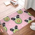 thumbnail image 2 of Salouo Panda Avocado Pattern Outdoor Indoor Sturdy Doormats 16’’×24’’, Anti Fatigue Soft Flannel Thick Door Mat,Non-Slip Rectangle Rug Cushion, 2 of 7