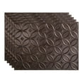 thumbnail image 1 of FASÃ„DE Rings Decorative Vinyl 18in x 24in Backsplash Panel in Smoked Pewter (5 Pack), 1 of 15
