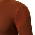 thumbnail image 3 of Mens Crewneck Knitted Base Sweater Solid Color Slim Fit Casual Pullover Lightweight Long Sleeve Tops, 3 of 4