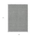 thumbnail image 3 of 3' X 5' White And Black Chevron Washable Indoor Outdoor Area Rug, 3 of 5