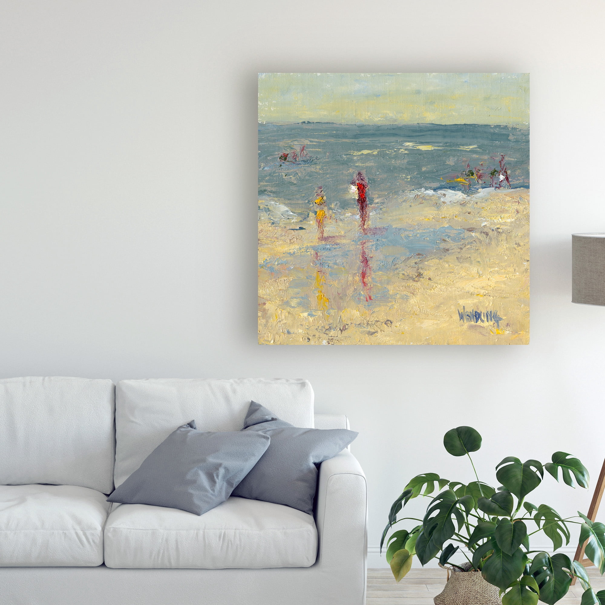 Trademark Fine Art 'Impasto Beach Day I' Canvas Art by Marilyn Wendling