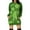 St. Patrick's Day Dress-Green, variant on Brilliant St. Patrick's Day Dress Fashion Women Clover Print Pullover Pocket Hooded Long Sleeve Loose Dress Spring Dresses 2024(Green,XL)
