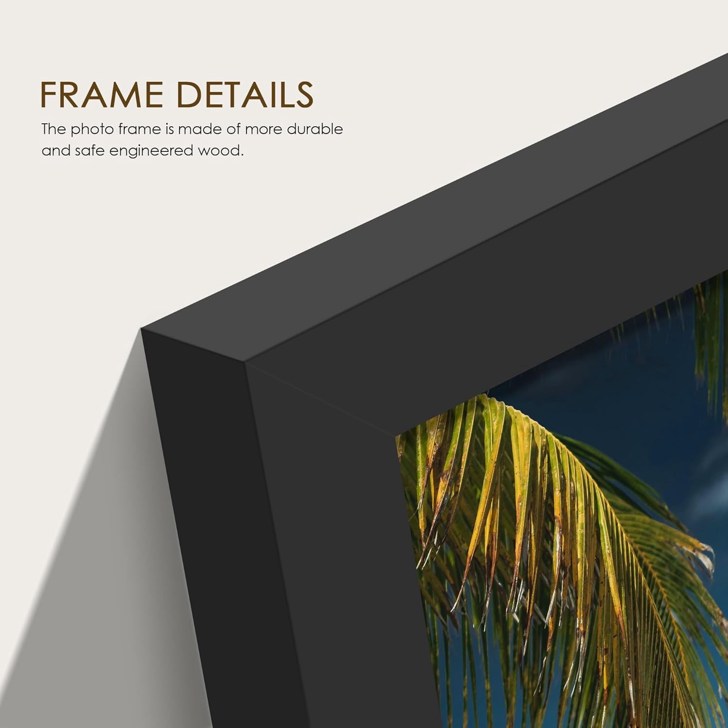 Meilimei 4x6 Picture Frame Collage - 5 Folding Multi Photo Frame, Horizontal Accordion Style with Plexiglass, Tabletop Bookshelf Display for 4x6 Pictures (Black)