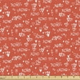 thumbnail image 1 of XOXO Fabric by the Yard Upholstery, Grungy Hand Painted Hearts and Words of Love Happy Kisses Romance Illustration, Decorative Fabric for DIY and Home Accents, 2 Yards, Salmon and White by Ambesonne, 1 of 4
