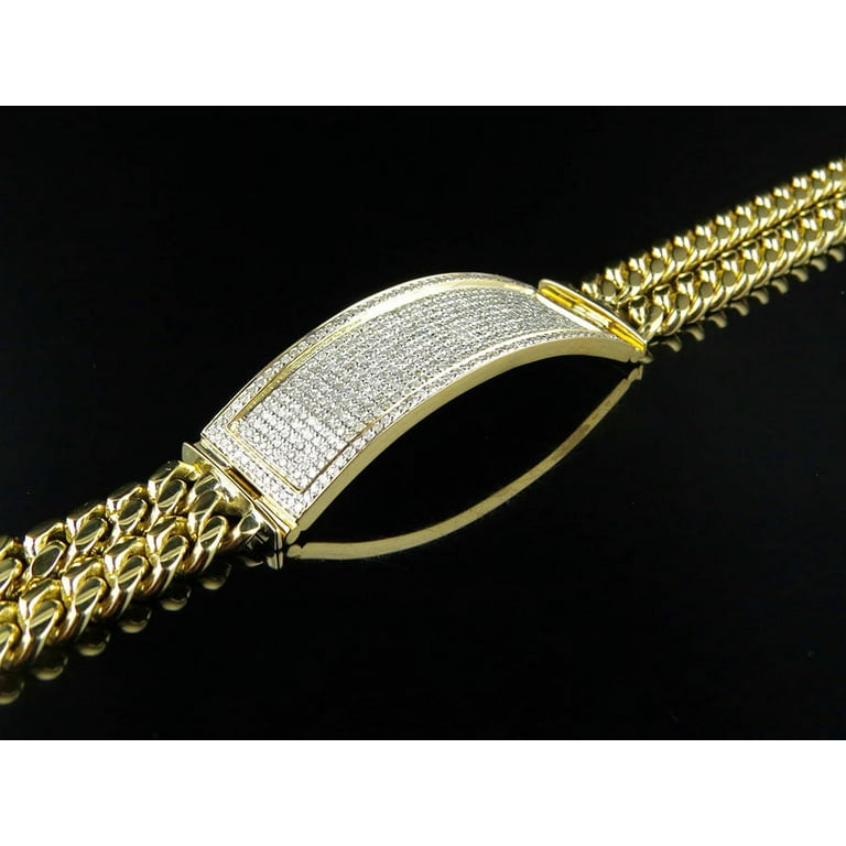10K YELLOW GOLD DIAMOND CUT CUBAN LINK BRACELET - OMI Jewelry