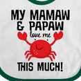 thumbnail image 4 of Inktastic Mamaw Papaw Love Me Boys or Girls Baby Bib, 4 of 4